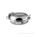 Hôtel Party Hotel Steel Steel Round Food Warmer